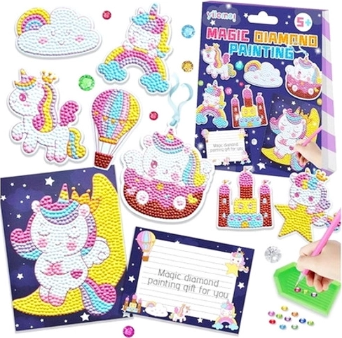Pandantiv unicorn – set creativ cu pietricele