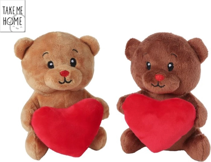Ursuleț de pluș cu inimioară 15 cm Take Me Home