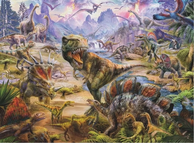 Puzzle pentru copii 2D Dinozauri, 300 piese
