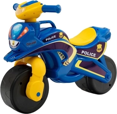 Motocicletă de echilibru Doloni galben-albastră 70 × 32 × 52 cm