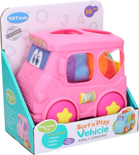 Jucărie de sortare autobuz 16 cm