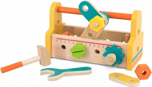 Cutie din lemn pentru unelte pentru micii meșteri