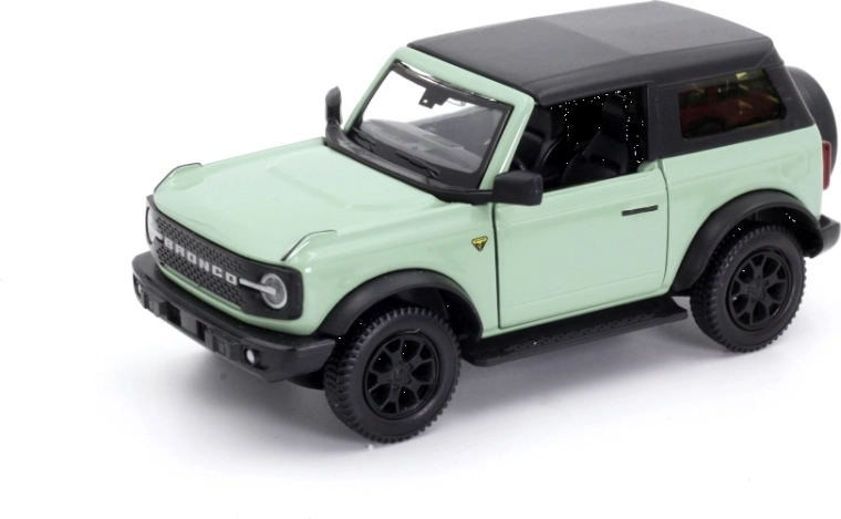 Model metalic Ford Bronco Badlands 2023 cu plafon soft top 1:32/39