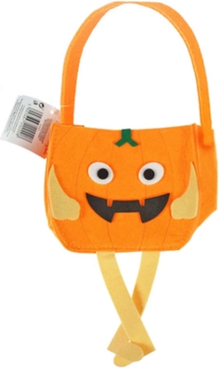 Coșuleț din fetru cu dovleac pentru Halloween