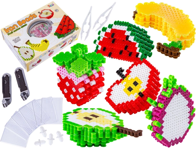 Mărgele de călcat 3D – fructe, set 3000 buc.