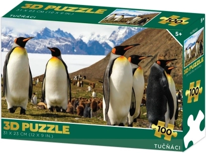 Puzzle 3D pinguini 100 piese