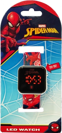 ceas LED pentru copii cu calendar spiderman