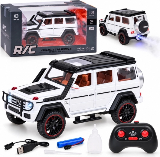 Mașină controlată de la distanță Brabus G800 cu lumini LED și efect de ceață