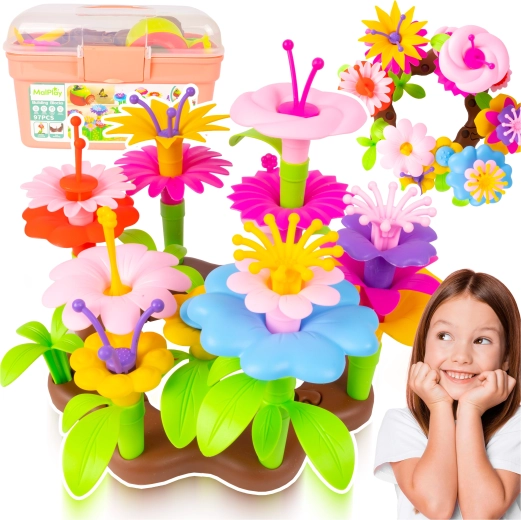 Set de construcție flori 97 piese DIY