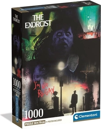 Puzzle Clementoni Exorcist – colaj horror din film, 1000 de piese (compact)