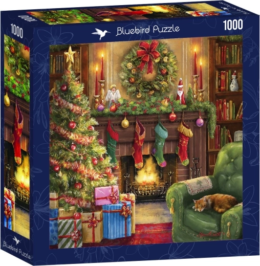Puzzle pătrat Bluebird „O seară plăcută de Crăciun” 1000 de piese