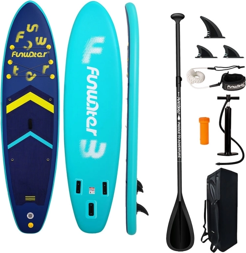 FunWater paddleboard SUP gonflabil, 350 × 86 × 15 cm, albastru marin