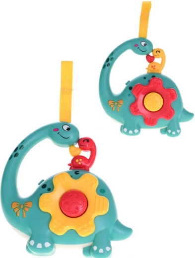 Zornăitoare dinozaur cu lumină și sunet 12 cm pe baterii - 1 bucată