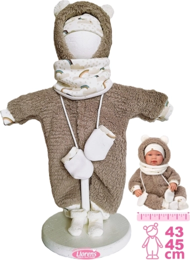Llorens ținută pentru păpușă New Born 43–45 cm, set din 5 piese