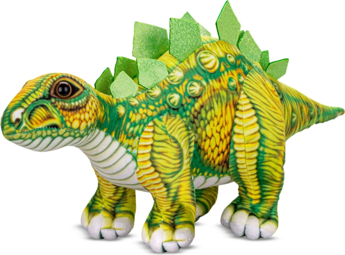 Stegosaurus de pluș 36 cm, în poziție verticală