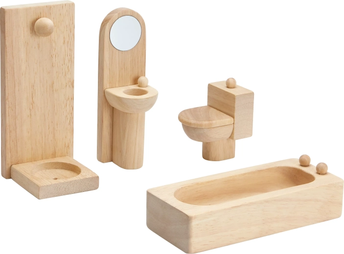 PlanToys set de baie pentru căsuță de păpuși