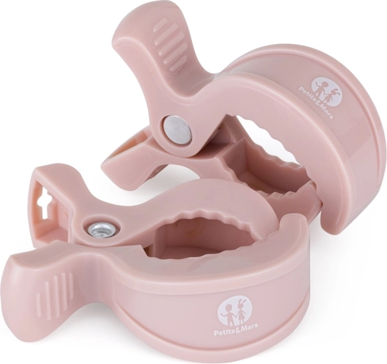 Petite&Mars cleme pentru cărucior Peg rose (2 buc.)