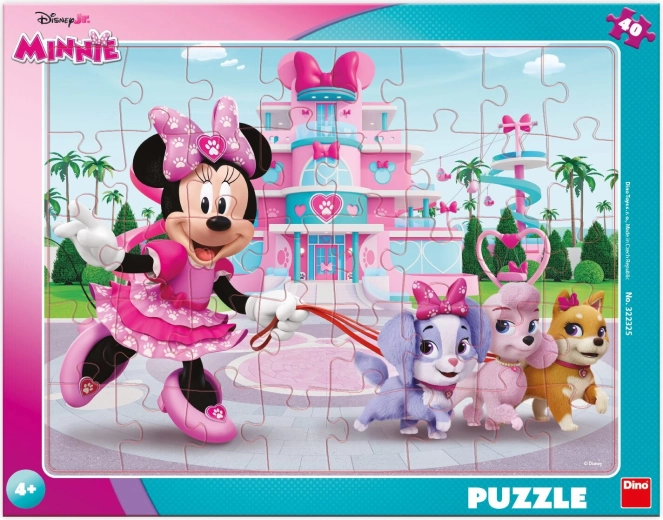 Puzzle Minnie cu cățeii 40 piese DINO