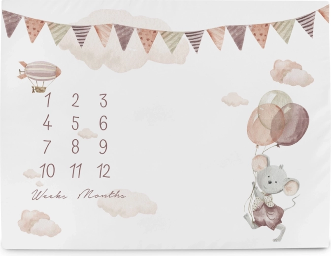Ceba Baby saltea tip milestone pentru fotografii basic mouse 92 × 72 cm