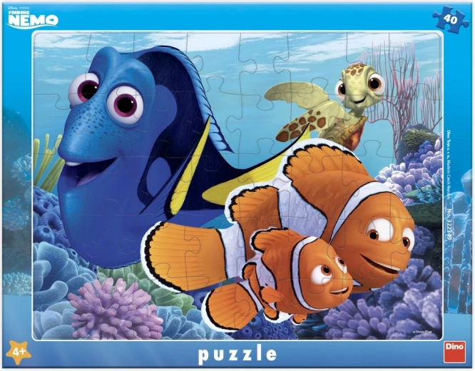 Puzzle Dino Nemo și prietenii 40 de piese cu ramă