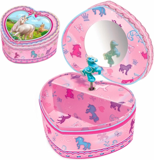 Cutie de bijuterii muzicală Unicorn Inimă