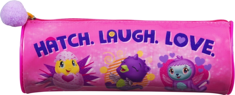 Penar oval cu fermoar și pompon Hatchimals