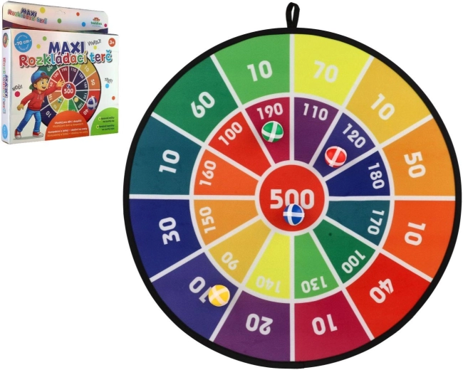 Maxi țintă pliabilă cu arici (Velcro) 70 cm + 4 mingi
