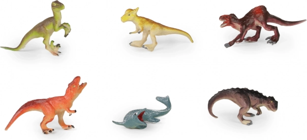 set de 6 figurine dinozauri din cauciuc tare