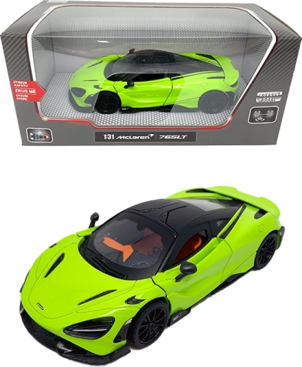 Model auto metalic McLaren 765LT 1:31 cu lumini și sunete