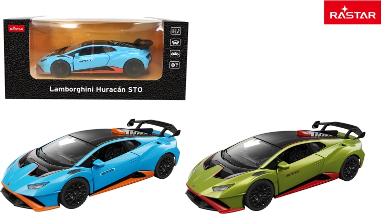 Model auto din metal Rastar Lamborghini Huracan STO 1:32 albastru - 1 buc