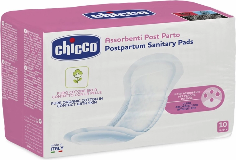 Chicco tampoane postpartum din bumbac organic 10 buc