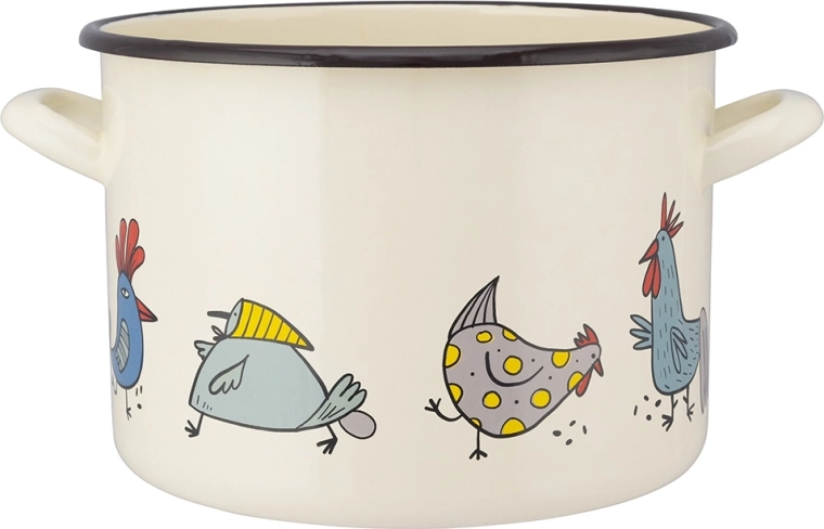 Oală 7,5 l cu decor Kurki (ciuperci) 24 cm