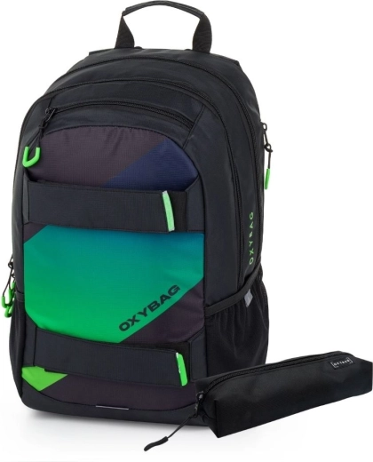 Rucsac pentru studenți cu penar OXYBAG Sport Ombre