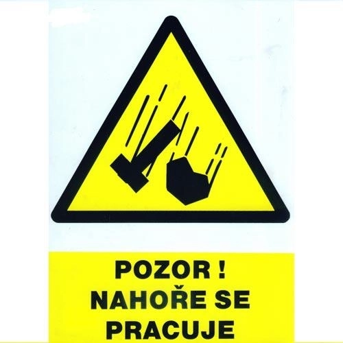 Tabelă de siguranță Atenție! Se lucrează deasupra A4 plastic