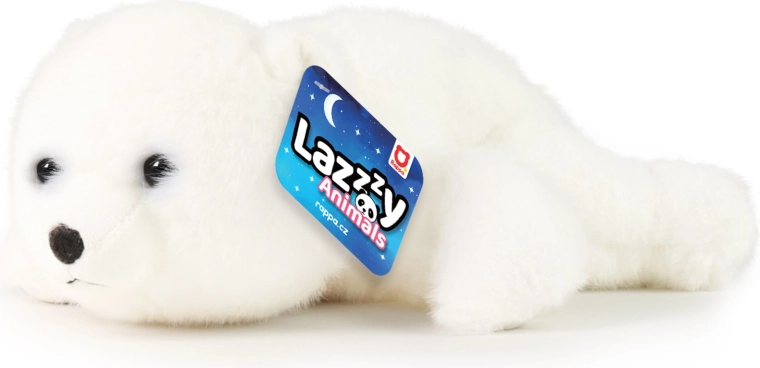 Ursuleț de pluș alb LAZZY ANIMALS 29 cm