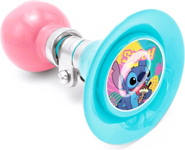 Claxon pentru bicicletă pentru copii Stitch roz-turcoaz - 1 bucată