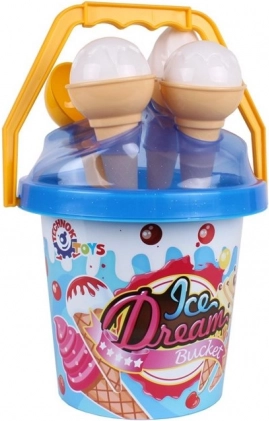 Set de nisip Înghețată – găleată albastră