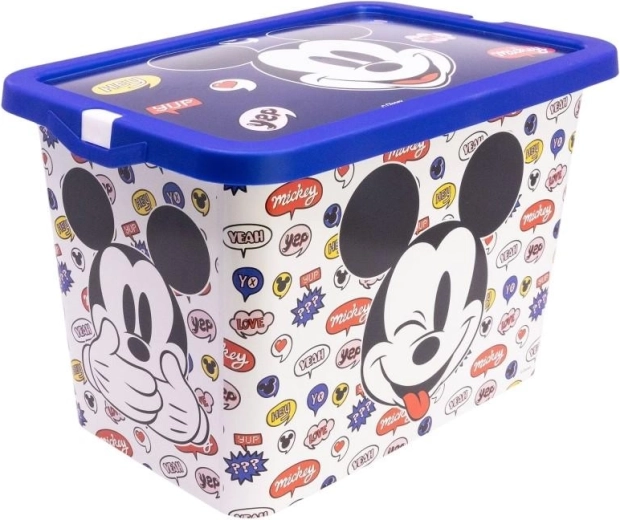 Cutie mare de depozitare cu capac Mickey Mouse