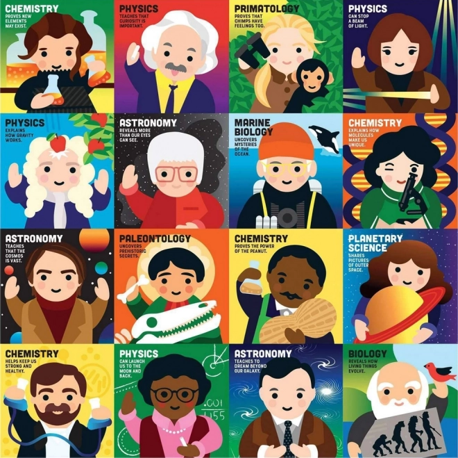 Puzzle pătrate Micii oameni de știință 500 piese