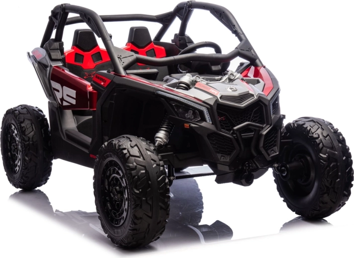 Can-Am Maverick Turbo RR mașinuță electrică puternică pe baterie, roșu lăcuit