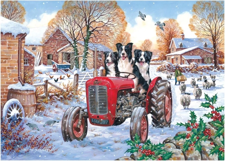 Puzzle Viața câinelui la fermă, 1000 de piese