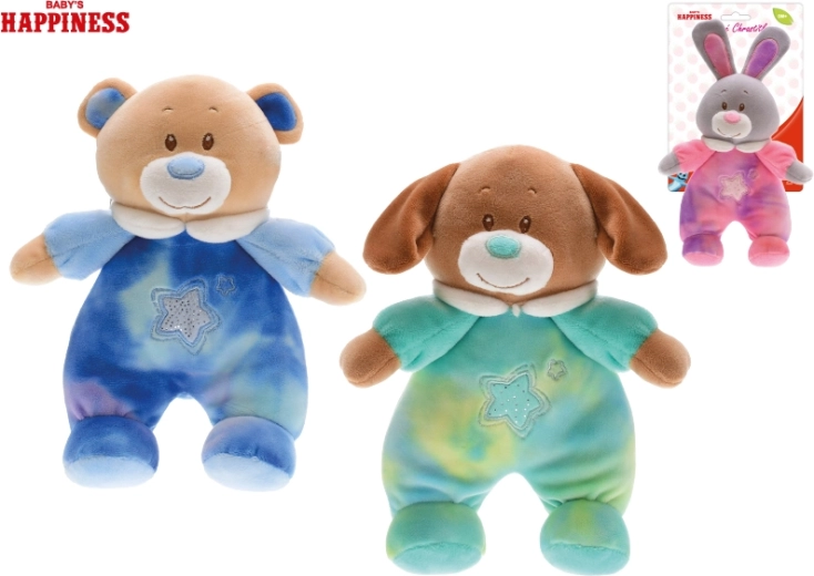 Animăluț de pluș Baby Happiness cu zornăitoare 21 cm
