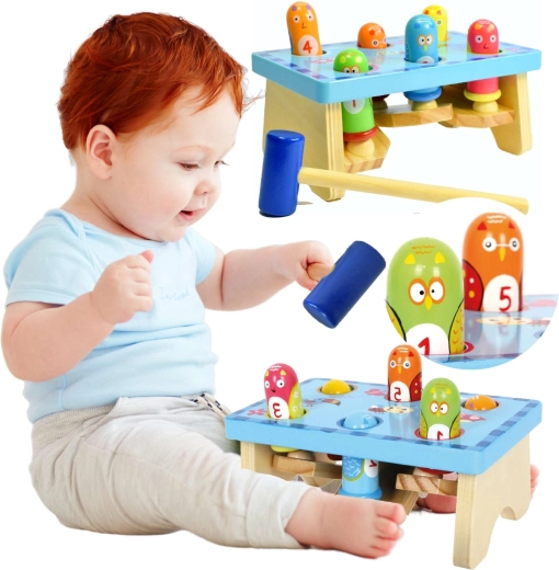 Bancă de bătut din lemn PĂSĂRELE Small Foot