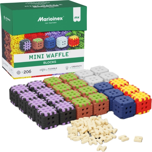 Set de construit mini waffle blocks 206 piese MARIOINEX