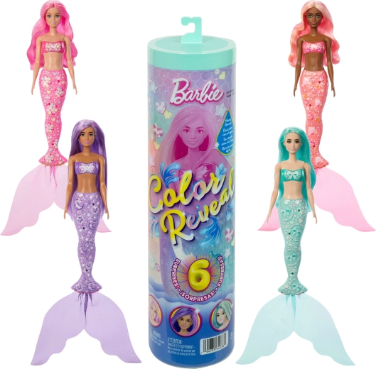 Barbie Color Reveal surpriză – sirenă cu accesorii