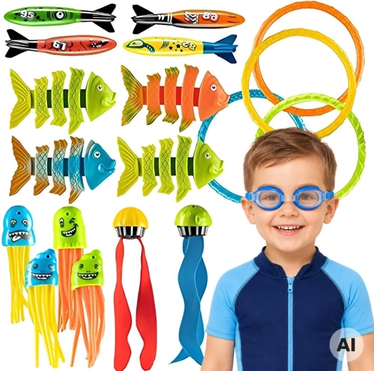 Woopie set de jucării de scufundare pentru piscină – 20 buc.