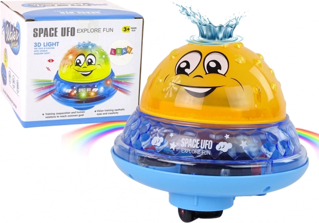 Minge Veselă Galbenă UFO cu Lumină și Muzică pentru Baie