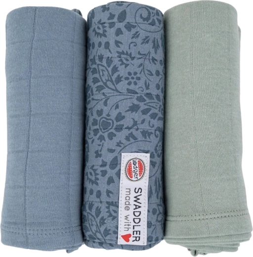 Lodger swaddler Flower tribe ocean – set 3 bucăți 70 × 70 cm