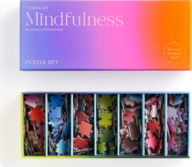 Puzzle Jessica Poundstone – 7 zile de mindfulness (7 × 70 piese) de la GALISON