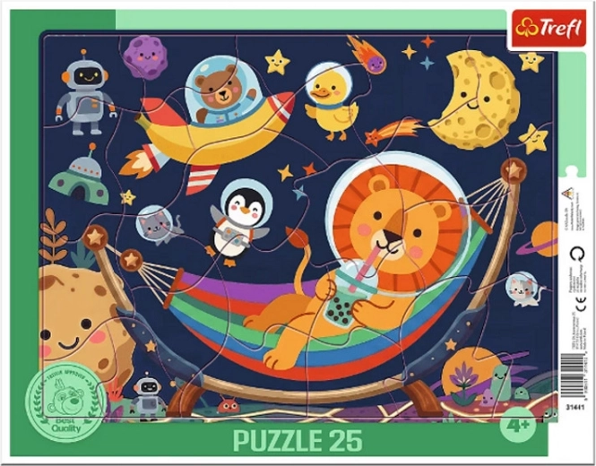 Puzzle cu ramă Lumea prietenilor, 25 de piese